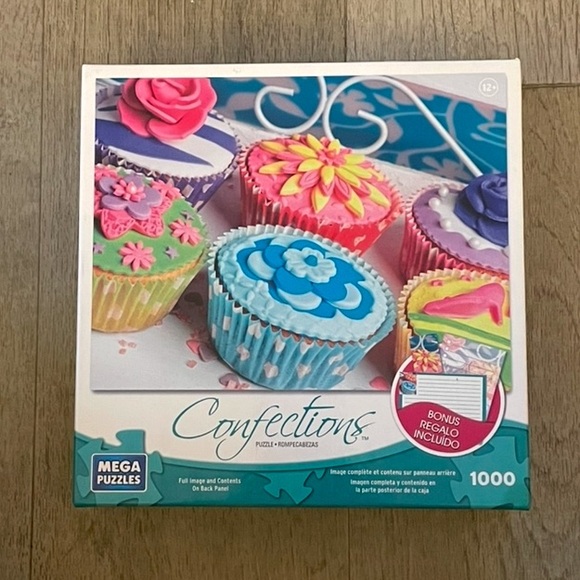 NWOT “Confections” Colorful Cupcakes Mega Puzzles 1000 Puzzle Pieces, Age 12+ - Picture 1 of 9